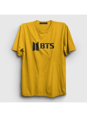 Presmono Unisex Sarı Logo Bts T-Shirt