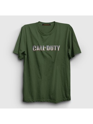 Presmono Unisex Haki Logo Call Of Duty T-Shirt