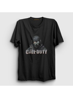 Presmono Unisex Siyah Soldier Call Of Duty T-Shirt