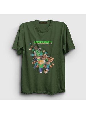 Presmono Unisex Haki All Minecraft T-Shirt