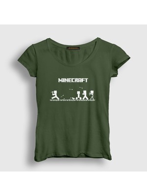 Presmono Kadın Haki Arrows Minecraft T-Shirt