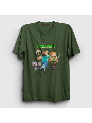 Presmono Unisex Haki Miners Minecraft T-Shirt