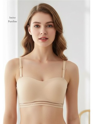 Intive Lingerie Pureline Straplez Kesim Altı Transparan Çıkarılabilir Askılı Kopçalı Lazer Kesim Dikişsiz Sütyen