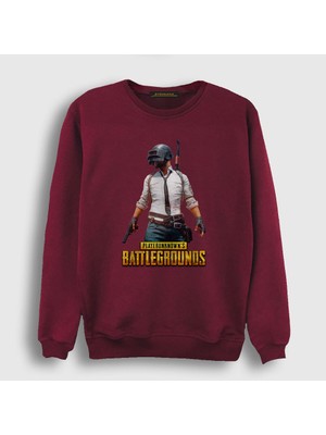Presmono Unisex Bordo Cover Pubg Sweatshirt