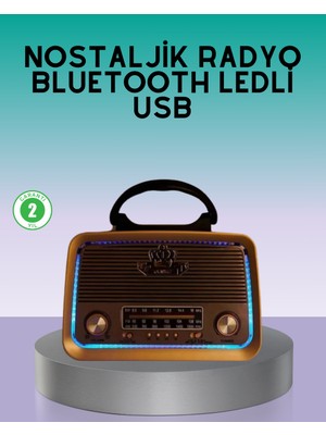 Bluetooth Özellikli Nostalji Radyo 3 Bant Fm Am Sw - Lisinya