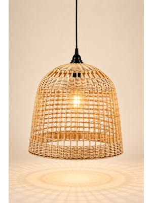 Naturel Dekor Rattan Avize 33 cm - Bohem, Iskandinav, Modern, Doğal, Kappeland, Aydınlatma