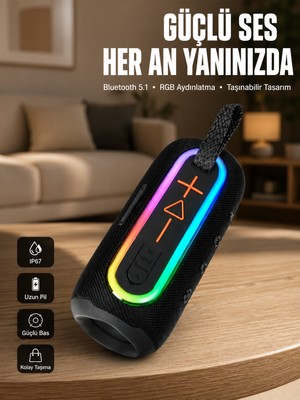 Uzun Pil Ömürlü Bluetooth 5.1 Hoparlör Yeni Nesil - Lisinya