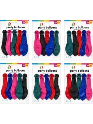 Marsilyan 30 Paket - 5pcs Orta Boy Renkli - 30CM Party Balon Toptamda 150 Adet Balon (4887)