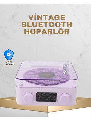 Retro Pikap Tasarımlı Bluetooth Hoparlör – Projektörlü Şarjlı Lamba - Lisinya