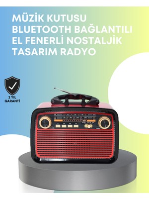 Taşınabilir Bluetooth Hoparlör – Modern Teknoloji ile Nostaljik Radyo Deneyimi, Fm/am Fonksiyonu - Lisinya