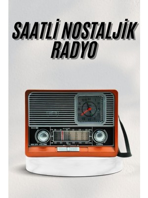 Vintage Nostaljik Radyo Aux USB Sd Kart Girişli Şarjlı Bluetooth Bağlantılı - Lisinya