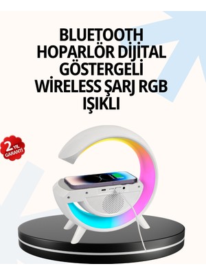 15W Hızlı Şarj Destekli LED Atmosfer Işığı ve Alarm Fonksiyonlu Lamba - Lisinya