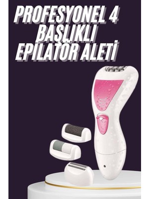 4 Başlıklı Lazer Öncesi Kısaltma Epilasyon Aleti Epilatör Çok Amaçlı - Lisinya