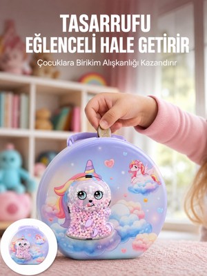 Eğitici Şifreli Çocuk Para Kasası Dayanıklı Metal - Lisinya