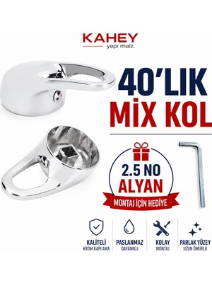 Kahey Mix Aç-Kapa Batarya Kolu 40'lık Kartuş Uyumlu