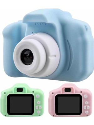 Çocuklara Özel Fotoğraf ve Video Çeken Mini Çok Renkli Fotoğraf Makinesi