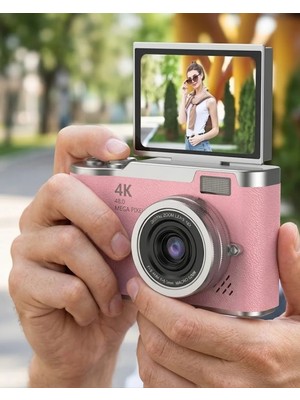 48 Mp Dijital Kamera Flip Ekran 18X Zoom Vlog Selfie Kamera