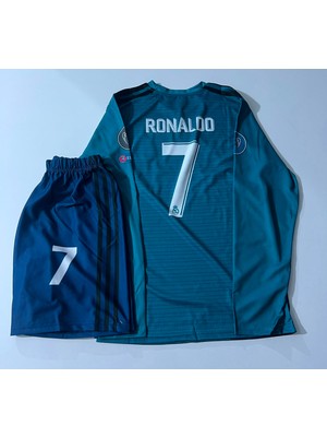 Candy Cup M.a.d.r.i.d 2018 Cristiano Ronaldo Röveşata Çocuk Forması Uzun Kollu 2 Li Set