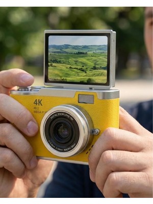 Yeni Nesil Dijital Kamera 48 Mp 4K Video Zoomlu Selfie ve Vlog Kamera
