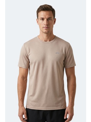 Slazenger Haunted I Erkek  Bej Tişört