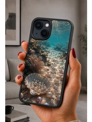 BG AKSESUAR iPhone 13 Mini Uyumlu Inci Desenli Kamera Korumalı Darbelere Dayanıklı Kılıf