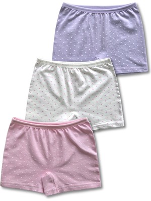 Panfilia %94 Pamuklu Kız Çocuk Boxer 3'lü Set / Külot / Iç Çamaşır