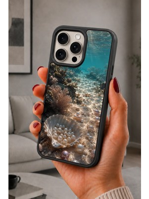 BG AKSESUAR iPhone 15 Pro Max Uyumlu Inci Desenli Kamera Korumalı Darbelere Dayanıklı Kılıf