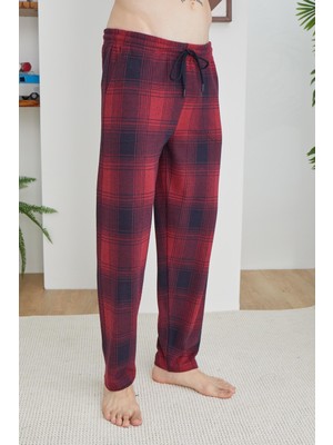 Kly 204 Büyük Beden Jakarlı Polar %100 Pamuklu Regular Kesim Bel Lastik Bağcıklı Eşofman/Pantolon/Pijama Altı