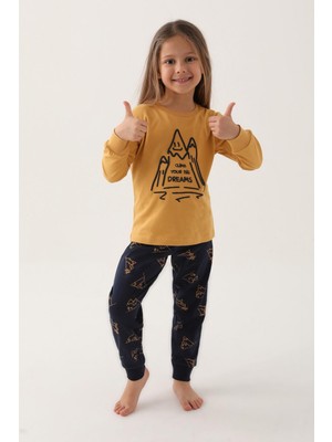 RolyPoly Roly Poly 3170 Climb Your Big Dreams Kız Çocuk Uzun Kol Pijama Takım