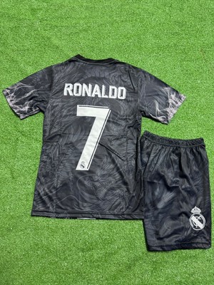 Gladsome Real Madrid Ronaldo 7 Çocuk Futbol Forması Siyah