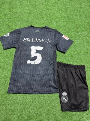 Gladsome Real Madrid Bellingham 5 Futbol Çocuk Forması Siyah