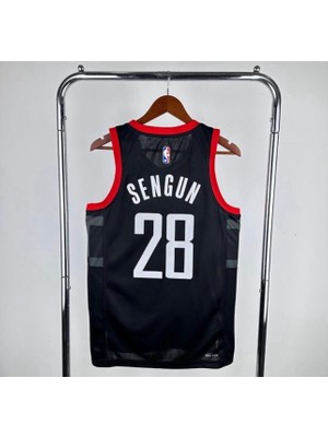 Gladsome Houston Rockets Sengun 28 Basketball Jersey Siyah