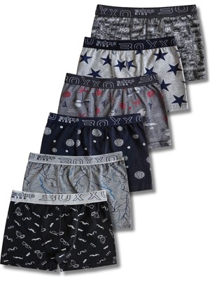 Panfilia Erkek Çocuk Pamuklu 6'lı Boxer Set / Külot / Iç Çamaşır