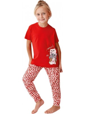 Hace Bazaar Marsilyan- Anne-Kız Seti Kız Çocuk Ikili Pijama Takım AR3581