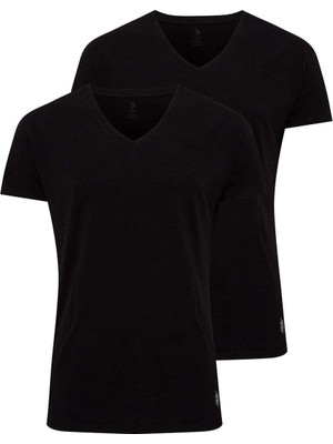 U.s. Polo Assn. Erkek Premium Pamuklu 2'li V Yaka Kısa Kol T-Shirt Atlet