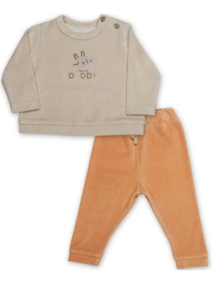Bistyle 2li Takim Kadife I Love Daddy 14113 Bej
