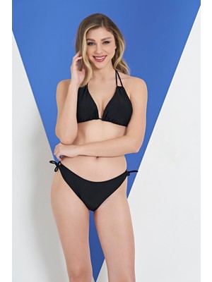 Ruko Maio 2318-4 Kadın Üçgen Boyundan Bağlamalı Ipli Bikini