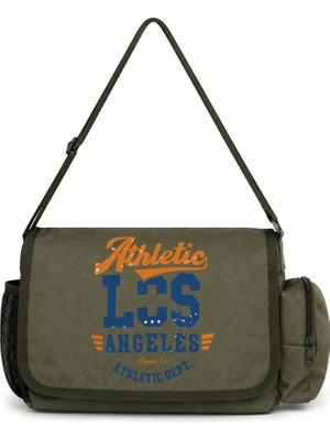 Sevbano Los Angeles Baskılı Unisex Okul, Spor, Ofis Çok Amaçlı Postacı Çantası