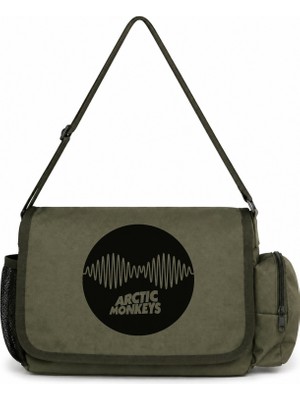 Sevbano Arctic Monkeys Rock Metal Müzik Grubu Baskılı Unisex Okul, Spor, Ofis Çok Amaçlı Postacı Çantası