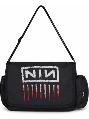 Sevbano Nin Rock Metal Müzik Grubu Baskılı Unisex Okul, Spor, Ofis Çok Amaçlı Postacı Çantası