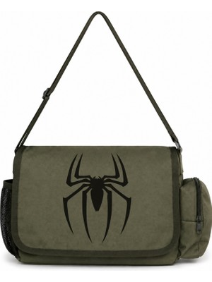 Sevbano Örümcek Adam Spider-Man Film Kahramanı Baskılı Unisex Okul, Spor, Ofis Çok Amaçlı Postacı Çantası