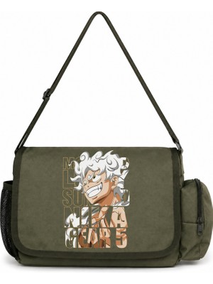 Sevbano Nika Gear One Piece Monkey D. Luffy Anime Baskılı Unisex Okul,spor, Ofis Çok Amaçlı Postacı Çantası