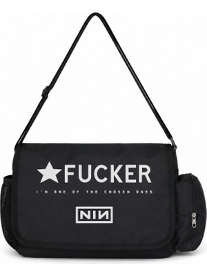Sevbano Nin Rock Metal Müzik Grubu Baskılı Unisex Okul, Spor, Ofis Çok Amaçlı Postacı Çantası