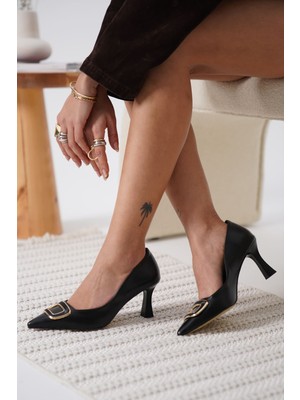 Zerenyus Prague Premium Kadın Siyah Stiletto 6 cm
