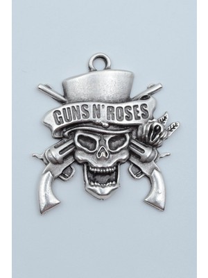 Alooya Guns'n Roses Gümüş Kaplama Kolye Ucu