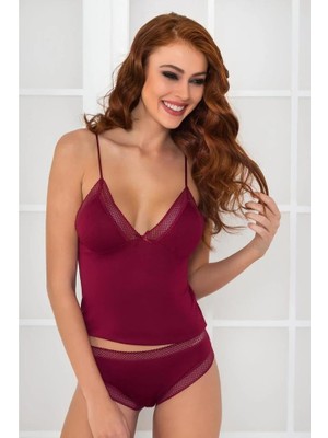 Pierre Cardin 305 Kadın Dantelli Penye Atlet Külot Kaşkorse Set