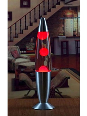 Hace Bazaar Lav Lambası Kırmızı Büyük Boy 41 cm Gece Lambası Lava Lamp Kırmızı