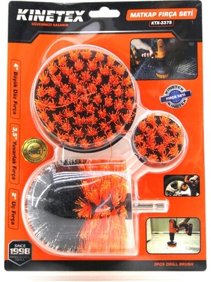 Ankaverse 3pcs Set Matkap Fırçası 1/4 Inc - 6.3mm Büyük Düz= 4 Inc Yuvarlak= 3.5 Inc Uç Fırça= 2 Inc KTX-3375 (5286)