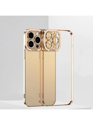 Ankaverse Ally Fashion Series iPhone 12 Pro Kılıf Renkli Kenar Lazer Çerçeveli Silikon KILIF-(5775)