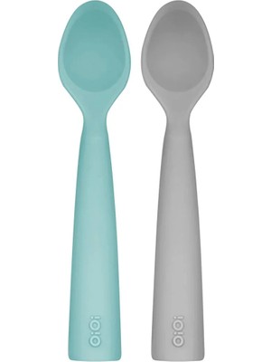 Oioi Mama Kaşığı Nam Nam 2'li - Aqua Green / Powder Grey